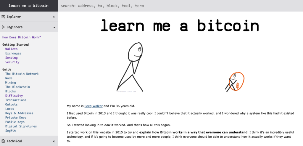 Learn Me A Bitcoin Home