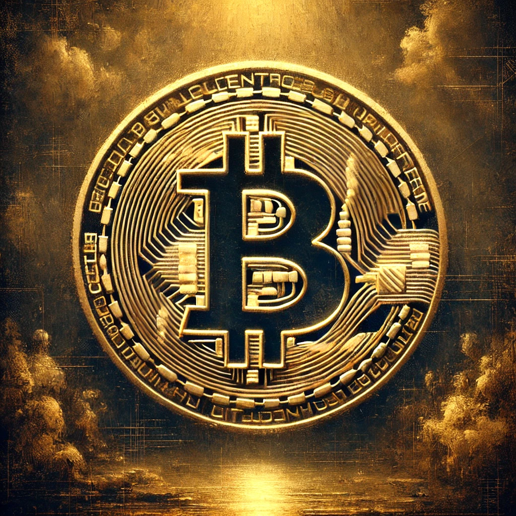 Bitcoin Rembrandt painting style